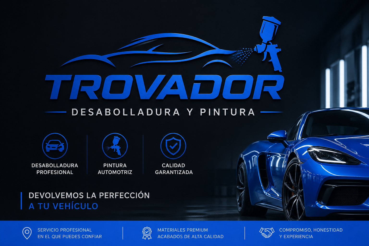 Taller profesional de desabolladura y pintura